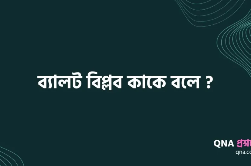 ব্যালট বিপ্লব কাকে বলে ?