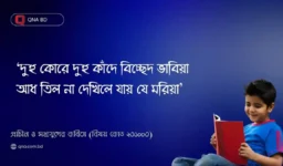 দুহু কোরে দুহু কাঁদে বিচ্ছেদ ভাবিয়া – বিশ্লেষণ কর