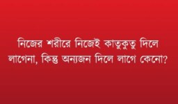 নিজের শরীরে নিজেই কাতুকুতু দিলে লাগেনা, কিন্তু অন্যজন দিলে লাগে কেনো?